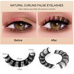 Russian Lashes - 4 Pairs D Curl 10-16mm 3D Mink Reusable Fluffy Strip Tool