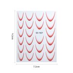 French Line Nail Decals - Gradient 12 Colors Flexible Curved Line Art Stickers