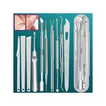 Pedicure Tool Set - 10pcs Stainless Steel Dead Skin Fork Foot Scraper Ear Scoop