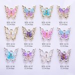 Butterfly Nail Charms - 10pcs Color Gradient 3D Glitter Kawaii Manicure Decor