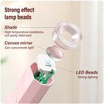 Mini UV Pink Nail Lamp - 3w 42 Leds Rechargeable Enduring Spotlight Beads