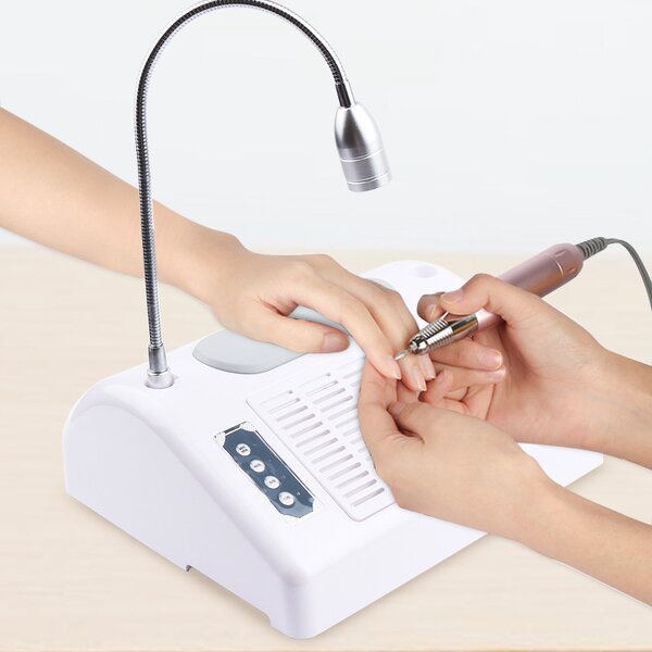 5 in 1 Nail Machine - 80W UV LED Lamp Dryer Vacuum Cleaner Drill Manicure Tool