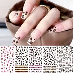 2D Leopard Nail Stickers - Wholesale UV Gel Transfer Polish Semi Cured Sheet