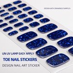 Press on Nail Stickers - Strongest Glue French Design Toes 3D Gel Art Salon Tool