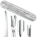 Pedicure Tool Set - 10pcs Stainless Steel Dead Skin Fork Foot Scraper Ear Scoop