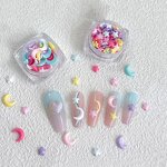 3D Nail Rhinestones - Colorful Star Moon Butterfly DIY Crystal Manicure Decor