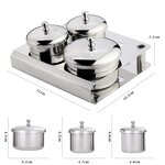 Acrylic Nail Dappen Dish - 3PCS Mini Stainless Steel Liquid Powder Holder Cup