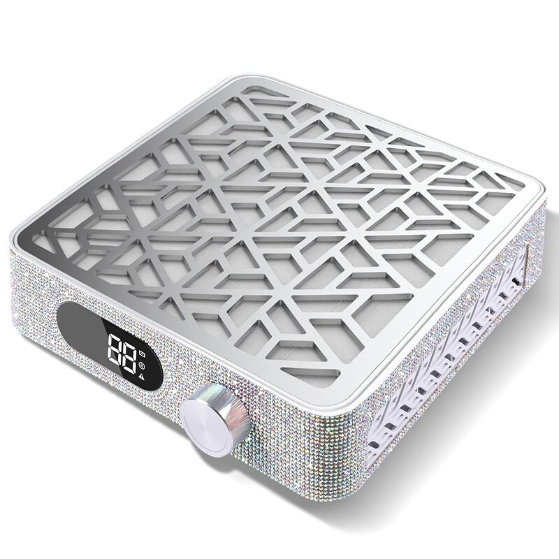 48W Nail Dust Collector - Large LCD Display Brushless Rechargeable Cordless Tool