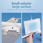 Nail Dust Collector - 6000RPM White Diamond High Suction Rechargeable Cordless