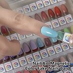 Magnetic Nail Tip Display - Wholesale Clear Color Card 50pcs Stiletto Stand