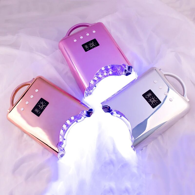 78W Rechargeable Nail Lamp - LED Screen Infrared 4 Modes Quick Curing Machine