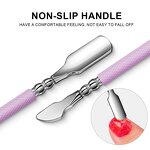 Double Ended Cuticle Pusher - High Quality Stainless Steel Dead Skin Remover Tool