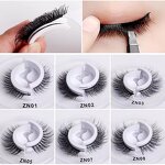 Self-adhesive False Lashes - Natural Mink Faux Long Black Band 1 Pair Box Pack