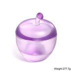 Apple Shape Dappen Dish - Crystal Washing Cup with Cover Nail Brush Cleaning Pot