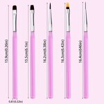 UV Gel Brush Set - 5Pcs Ocean Blue Translucent Extension Painting Acrylic Tool