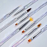 Manicure Brush Set - 8pcs Multifunction Gradient 3D Carving Painting DIY Tool