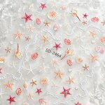 5D Nail Stickers - 2025 Ins Colorful Starfish Shell Ocean Beach Decals