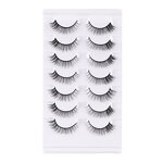 Cat Eye Lashes - 5 Pairs Fluffy Winged 6D Strip Faux Mink Mixed Length Tool