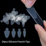 288PCS Nail Tips Set - 12 Styles Full Cover Square Stiletto with Display Stand