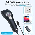 USB Foot File Kit - Rechargeable 3 Rollers Waterproof 3-4 Hours Pedicure Tool