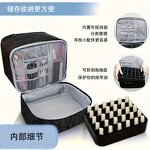 Nail Polish Organizer Bag - Holds 30 Bottles & Lamp Travel Storage Manicure Kit