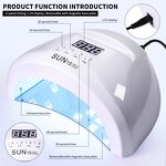 120w UV LED Nail Lamp - 36led 4-Level Timing Intellisense Quick Drying Tool