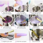 Acrylic Nail Dappen Dish - 3PCS Mini Stainless Steel Liquid Powder Holder Cup