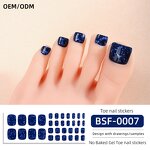 Press on Nail Stickers - Strongest Glue French Design Toes 3D Gel Art Salon Tool