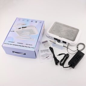 2-in-1 Nail Drill Dust Collector - 45000rpm Dual Rotation Vacuum Cleaner Machine