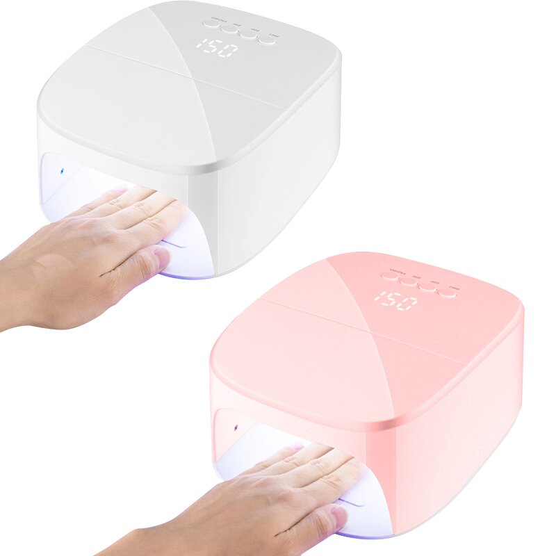 60W Rechargeable Nail Lamp - Cordless Pro Fast Curing 3 Timers Home Salon Use