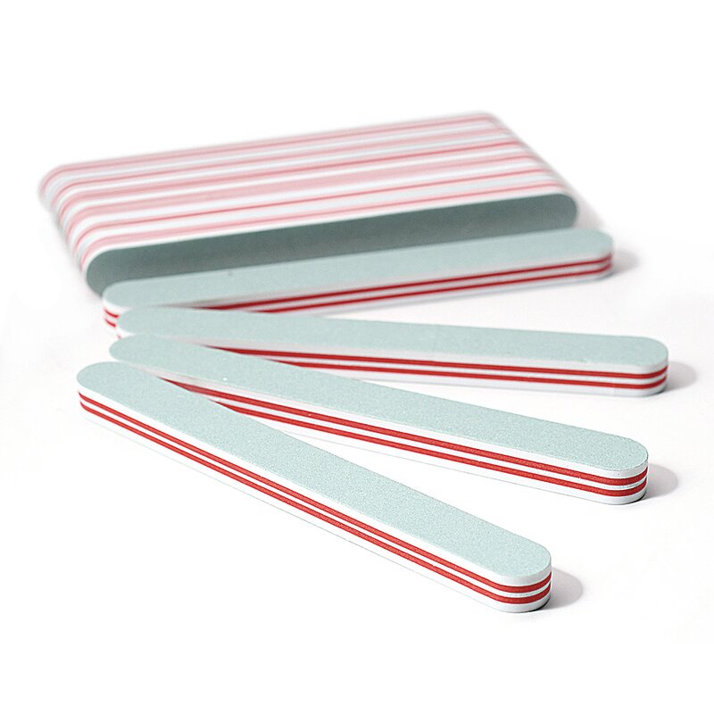 Green-White Nail Buffer - 600/3000 Shining Polish Buffing File Custom Logo