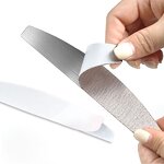 Stainless Steel Nail File Strip - 50pcs+1 Half Moon Replaceable Sandpaper Tool
