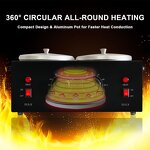 Dual Wax Pots Heater - Professional Electric Waxing Machine Salon Beauty Tool
