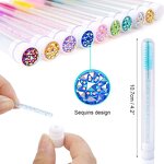 Eyelash Brush Tubes - With Lash Mascara Wands Eyebrow Comb Spoolies Container