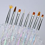 Manicure Brush Set - 8pcs Multifunction Gradient 3D Carving Painting DIY Tool