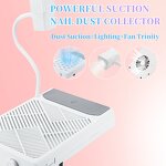 60W Nail Dust Collector - New Design Rechargeable Wireless Fan Strong Suction