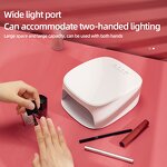 60W Rechargeable Nail Lamp - Cordless Pro Fast Curing 3 Timers Home Salon Use