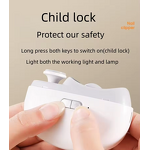 2-in-1 Electric Nail Cutter - USB Rechargeable Trimmer Polisher LED Child Lock
