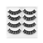 Russian Lashes - 4 Pairs D Curl 10-16mm 3D Mink Reusable Fluffy Strip Tool