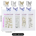 Butterfly Nail Rhinestones - 20pcs/bag Gold Silver Mix 3d Flatback Crystal Charms
