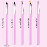 Acrylic Nail Brush Set - 5Pcs Purple Extension 3D Carving Manicure Salon Tool