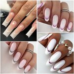 French Line Nail Decals - Gradient 12 Colors Flexible Curved Line Art Stickers