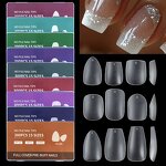 Matte Soft Gel Tips - 300PCS Full Cover No File False Nail Tips Box Packing