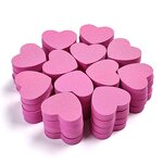 Heart Sponge Nail File - 100/180 Mini Pink Double Side Trimmer Buffer Tool