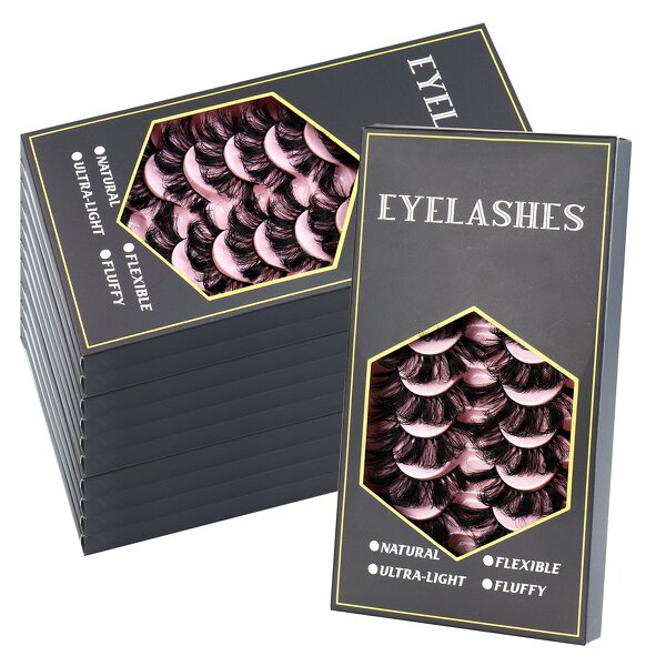 8d Mink Eyelashes - Wholesale 10 Pair 25mm Faux Lashes Custom Packaging Book