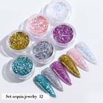 Nail Glitter Set - Hot Sale Ins Gold Silver Heart Butterfly Patch DIY Decor