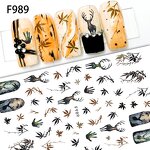 3D Fall Nail Stickers - Maple Leaves Fox Pumpkin Christmas Snowflake Decals