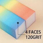 4 Way Nail Buffer Block - Washable 100/120/180 Grit Custom Logo Manicure Tool