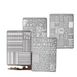 Christmas Nail Stamping Plate - Eco-friendly 5 Colors Deer Tree Transfer Template