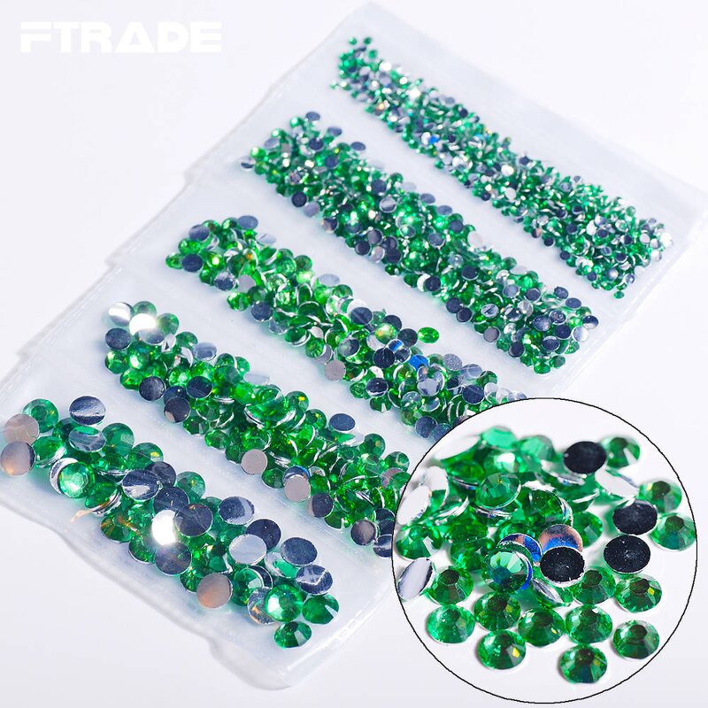 Round Rhinestones - 6 Grids Colorful 3D DIY Resin Jewelry Crystals Nail Decor